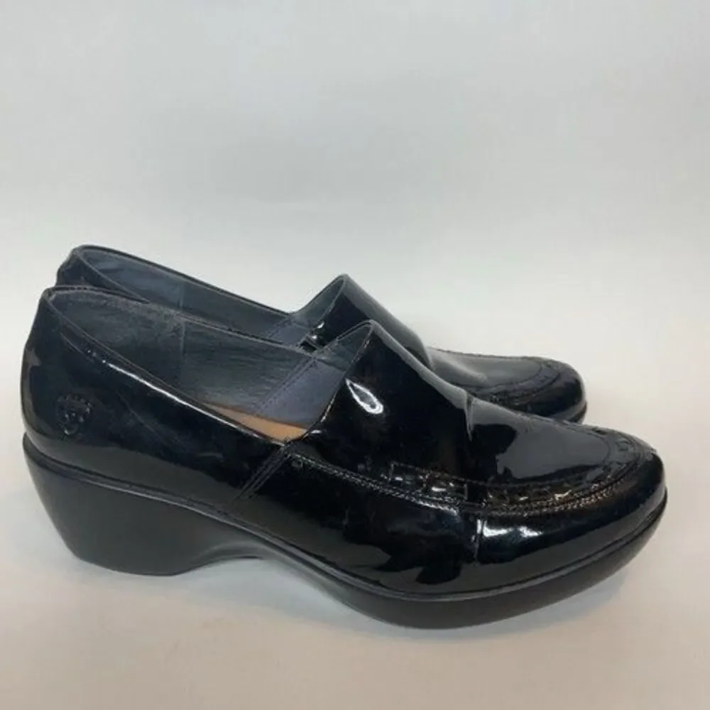 Ariat Black Leather Patent Western Casual Clog Shoes Women Size 10B - Picture 9 of 12